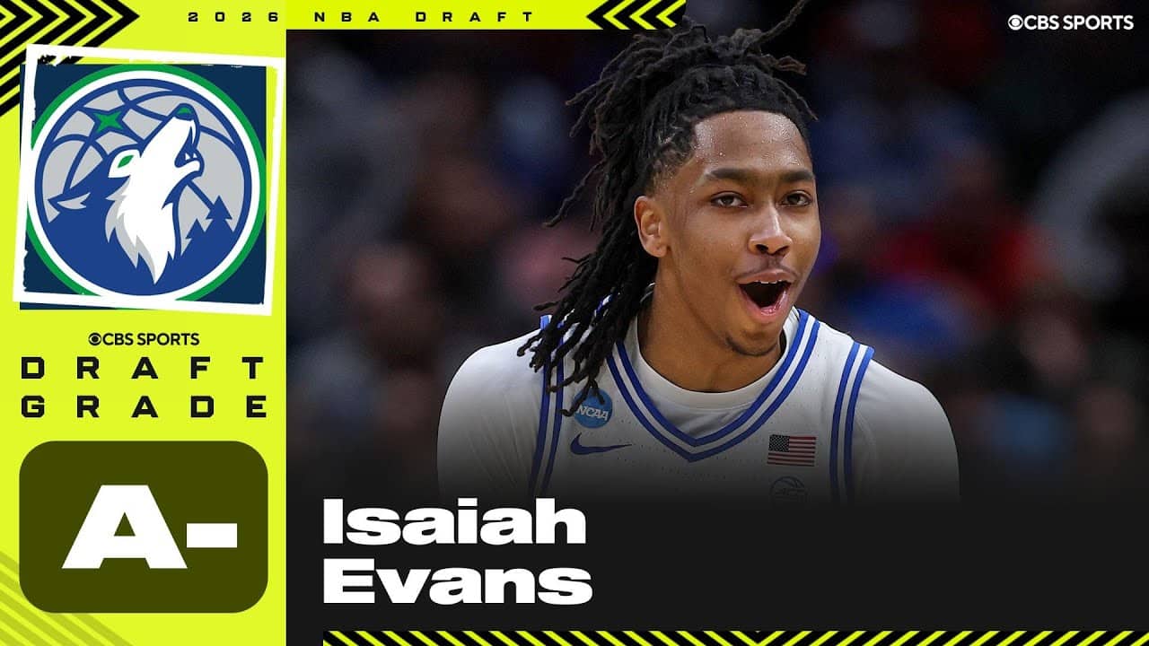 Isaiah Evans selected No. 33 overall by Timberwolves | 2026 NBA Draft Grades & Instant Reaction