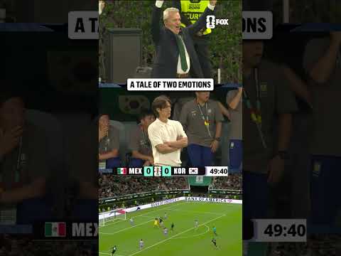 The coaches couldn't believe this mistake by Seung-Gyu Kim that led to Mexcico's goal