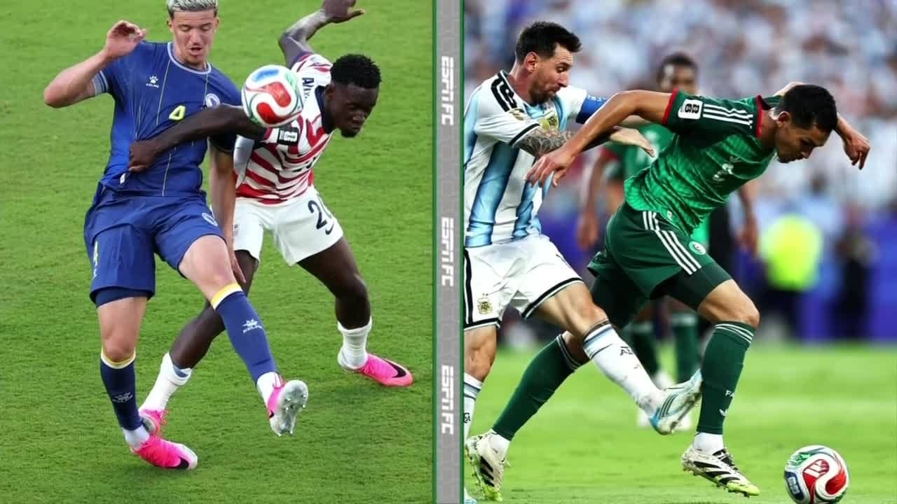 Comparing Folarin Balogun's red card to this Lionel Messi moment vs. Algeria 👀 | ESPN FC