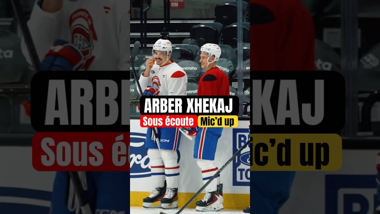 Arber Xhekaj mic’d up at practice #NHL #BTS
