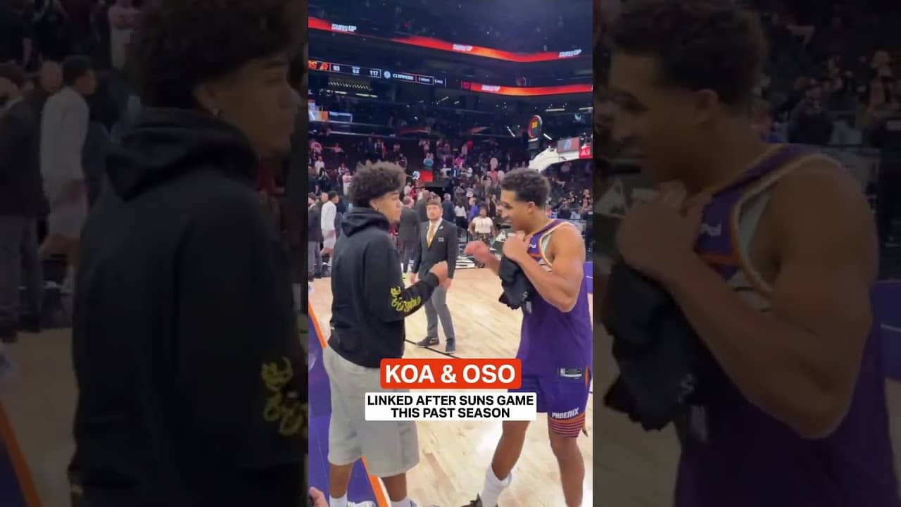 A couple AZ natives linking up at a Suns game earlier this season 🤝 #shorts | Phoenix Suns