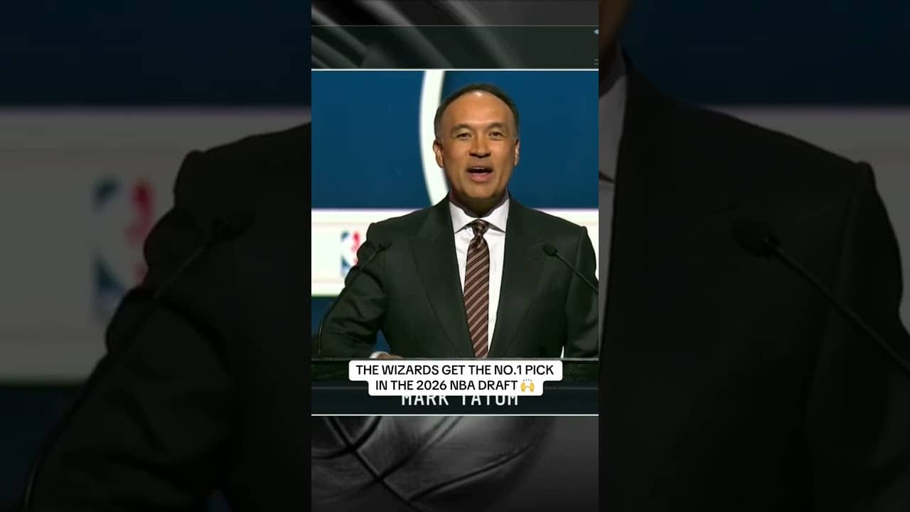 The @WashingtonWizards  land the top pick in the 2026 NBA Draft 🙌
