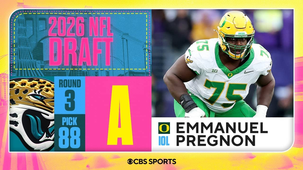 Jaguars select Emmanuel Pregnon in Third Round, No. 88 overall | 2026 NFL Draft Grades & Reaction
