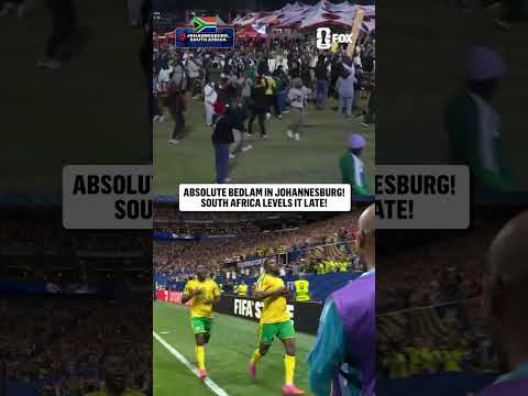 South Africa fans in Johannesburg are going crazy after the 80th minute equalizer 🇿🇦