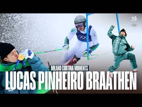 Lucas Pinheiro Braathen's HISTORIC Olympic Title for Brazil 🇧🇷🎿 | Milano Cortina Moments
