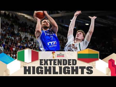 Italy 🇮🇹 v Lithuania 🇱🇹 | Extended Highlights | FIBA Basketball World Cup 2027 European Qualifiers