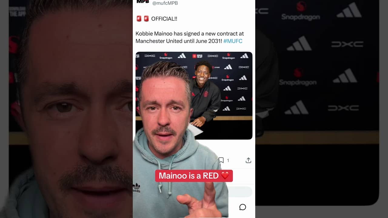 Kobbie Mainoo SIGNS New Contract until 2031 #manchesterunited #mufc #mainoo #unitedcommunitychannel