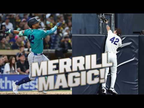 🚨HR ROBBERY🚨 Jackson Merrill ROBS Julio Rodríguez of a home run! 😤😱 | MLB Highlights
