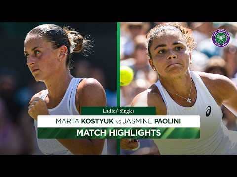 A FANTASTIC performance! 👏 | Marta Kostyuk v Jasmine Paolini | Highlights | Wimbledon 2026