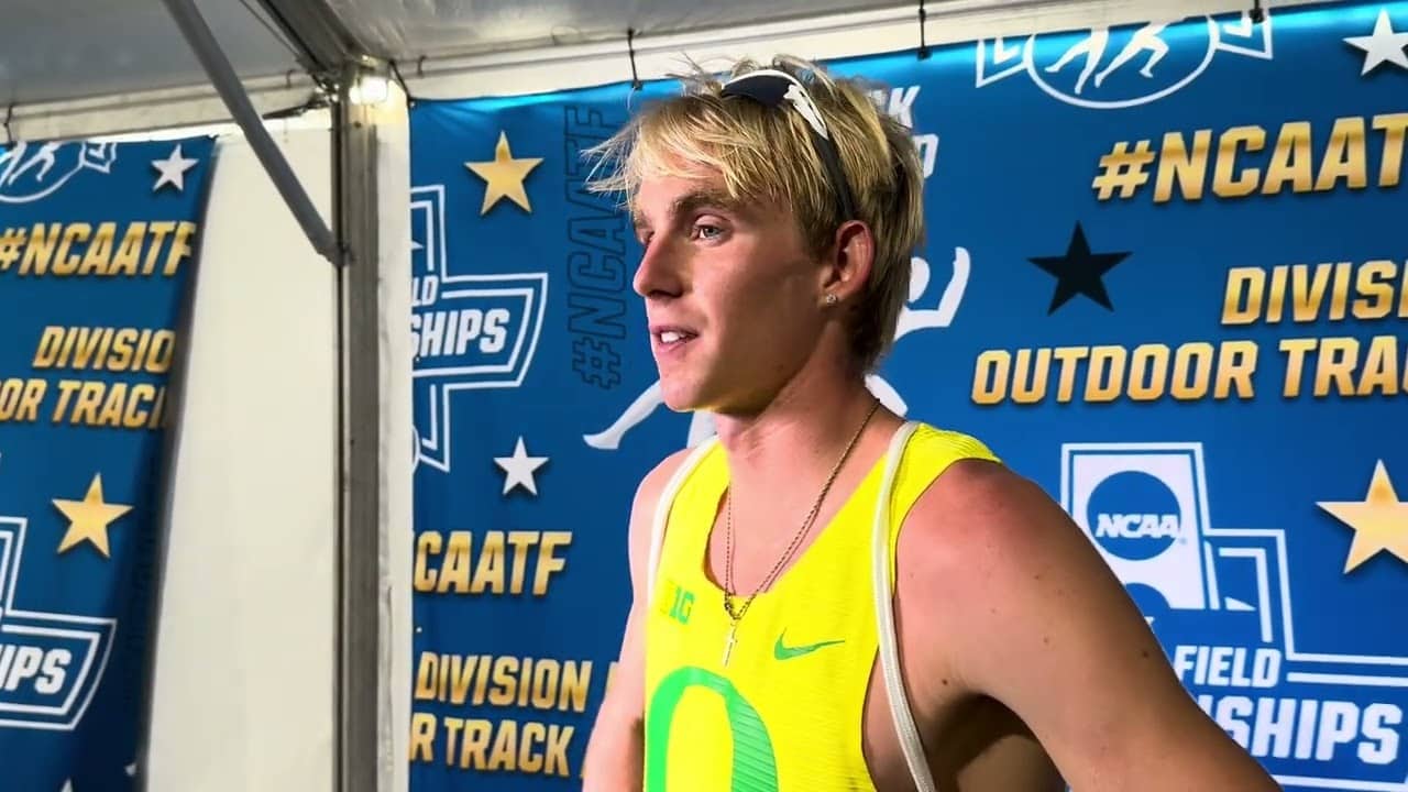 Simeon Birnbaum after dominant NCAA 1500m title