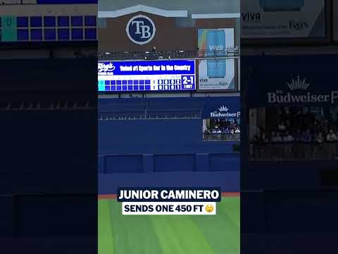 450 FEET 😳 Junior Caminero sent this over the batter's eye 🤯