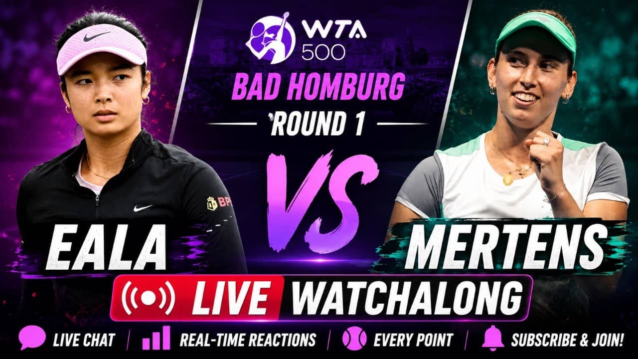 Alex Eala vs Elise Mertens | WTA Bad Homburg Round 1 | LIVE TENNIS WATCHALONG