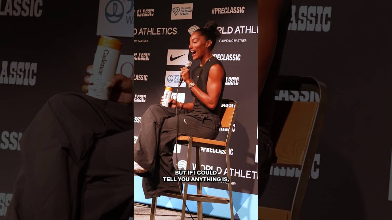 9 Y/O Pre Classic Reporter had a question for Tara Davis-Woodhall at today's presser