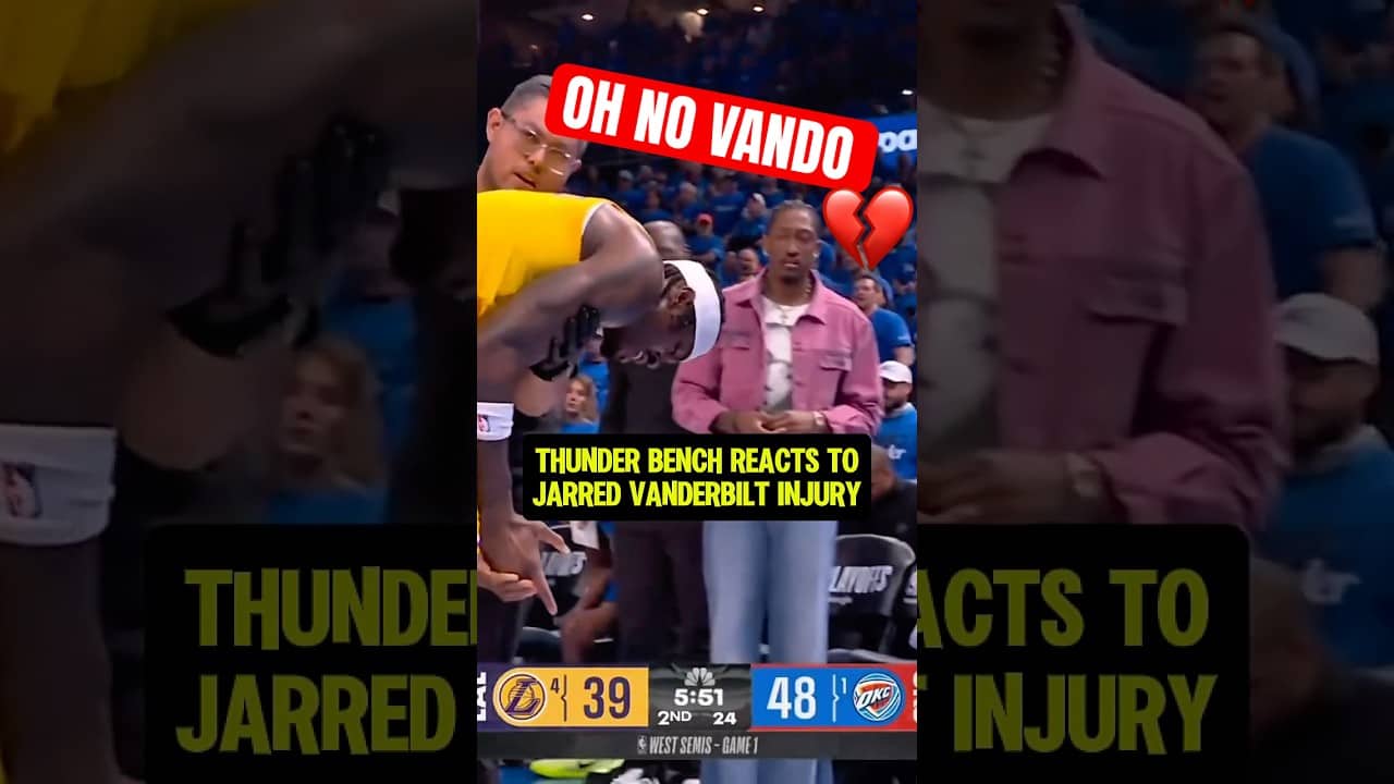 OKC bench reaction to Vando’s injury 🙏