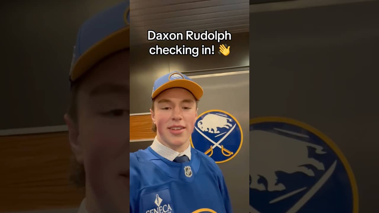 4th overall pick Dax Rudolph checking in! 🗣️ #NHLDraft #hockey #buffalo