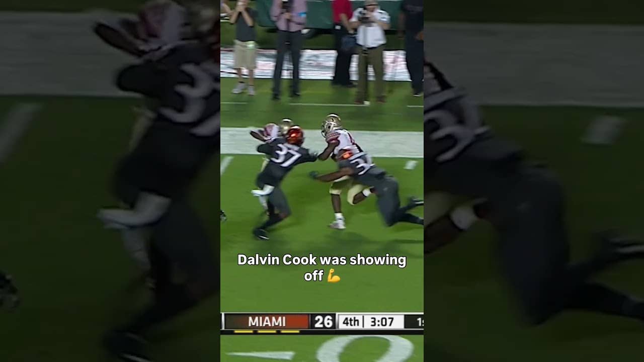 He just wouldn't go down 😳 #floridastateseminoles #accfootball #collegefootball