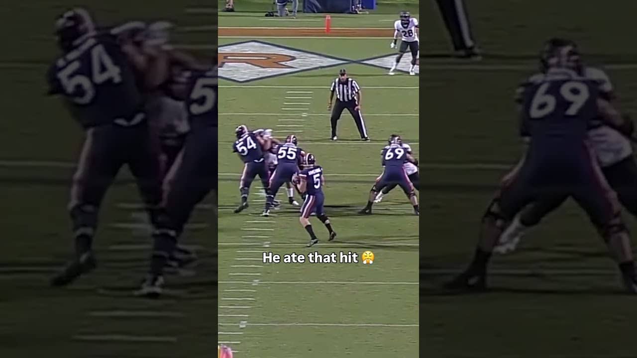 He bodied him 😱 #virginiacavaliers #accfootball #collegefootball