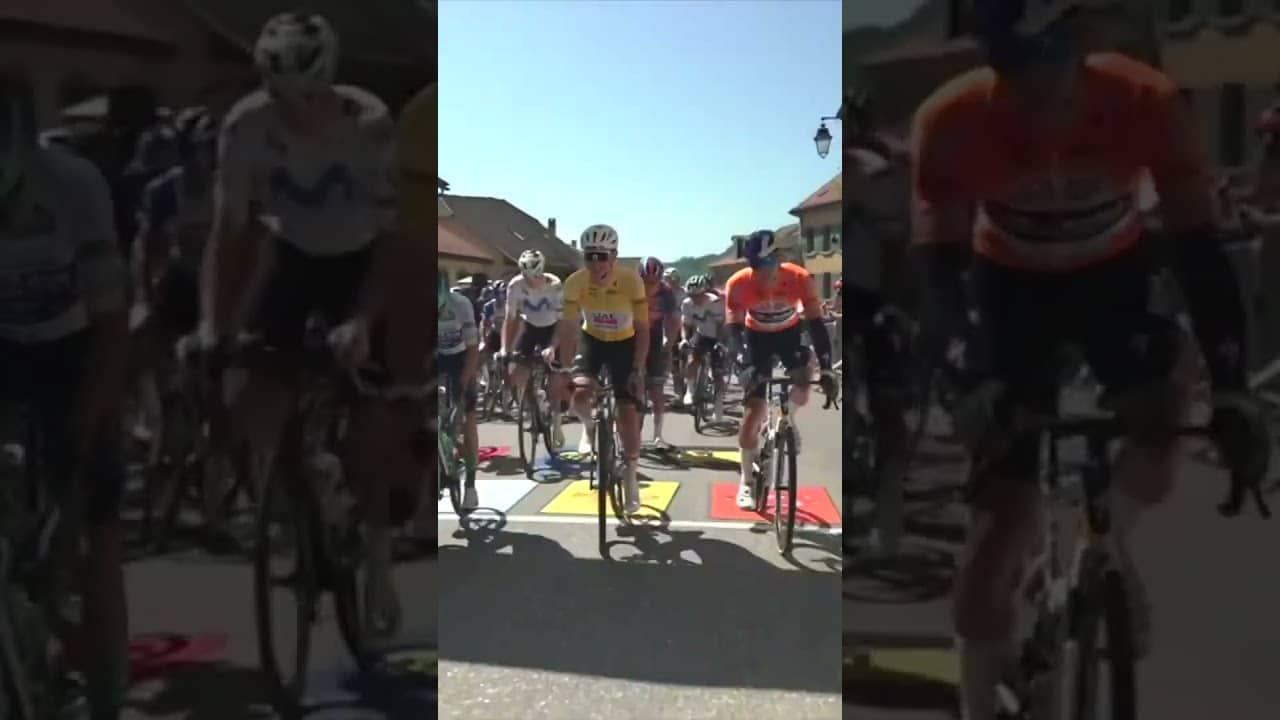 Gone are the rainbows but Tadej Pogacar is still rocking a familiar look in Romandie 🙌