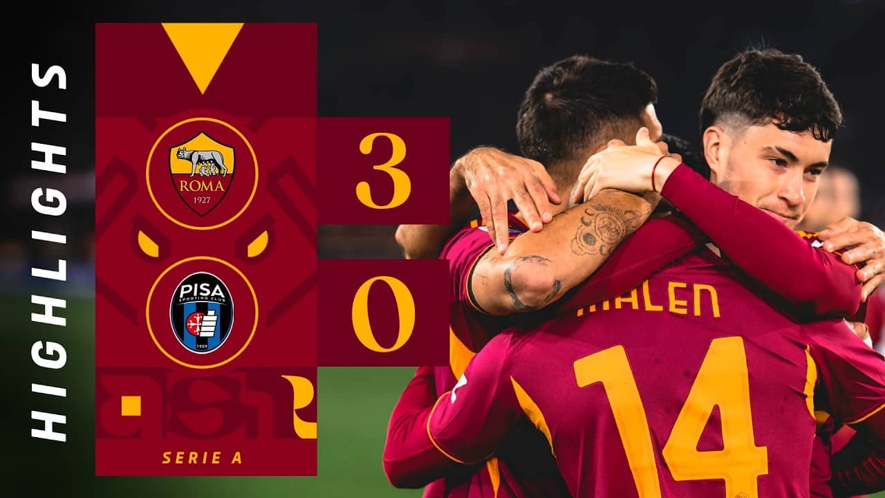 ROMA 3-0 PISA | SERIE A HIGHLIGHTS 2025-26