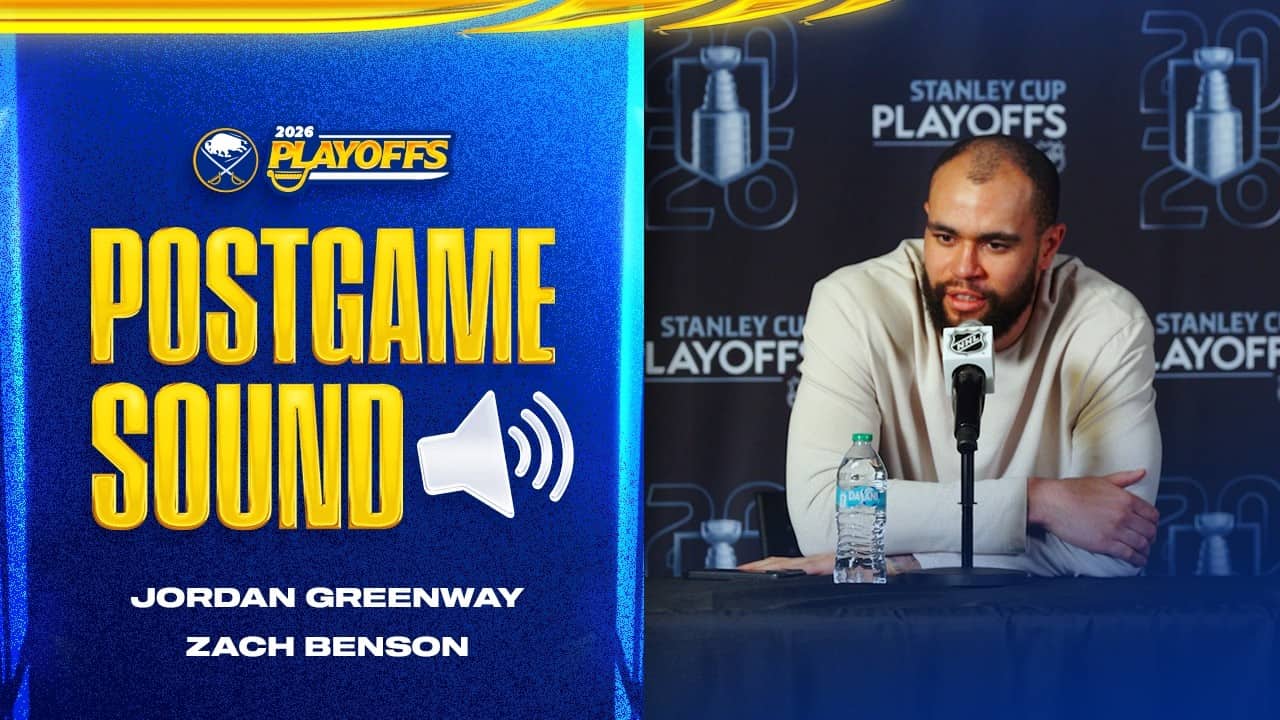 Zach Benson & Jordan Greenway Met With The Media After Game 1 Win | Buffalo Sabres Playoffs