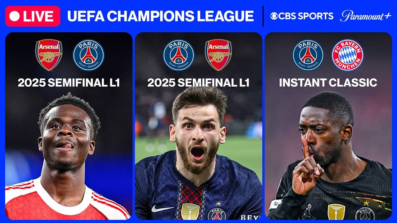 ARSENAL vs. PSG: 2025 Semifinal MATCH REPLAY | ⭐ UEFA Champions League 24/7 ⭐