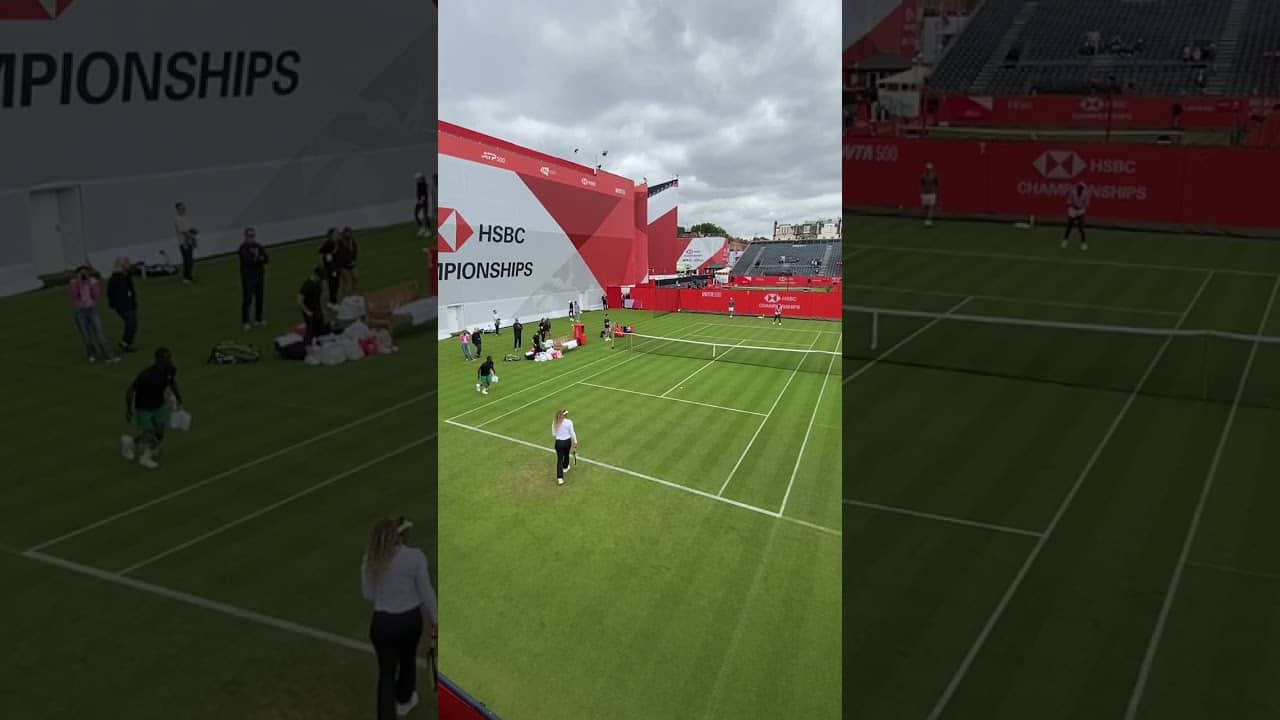 Serena Williams and Victoria Mboko practice ahead of Serena's comeback #serena #serenawilliams