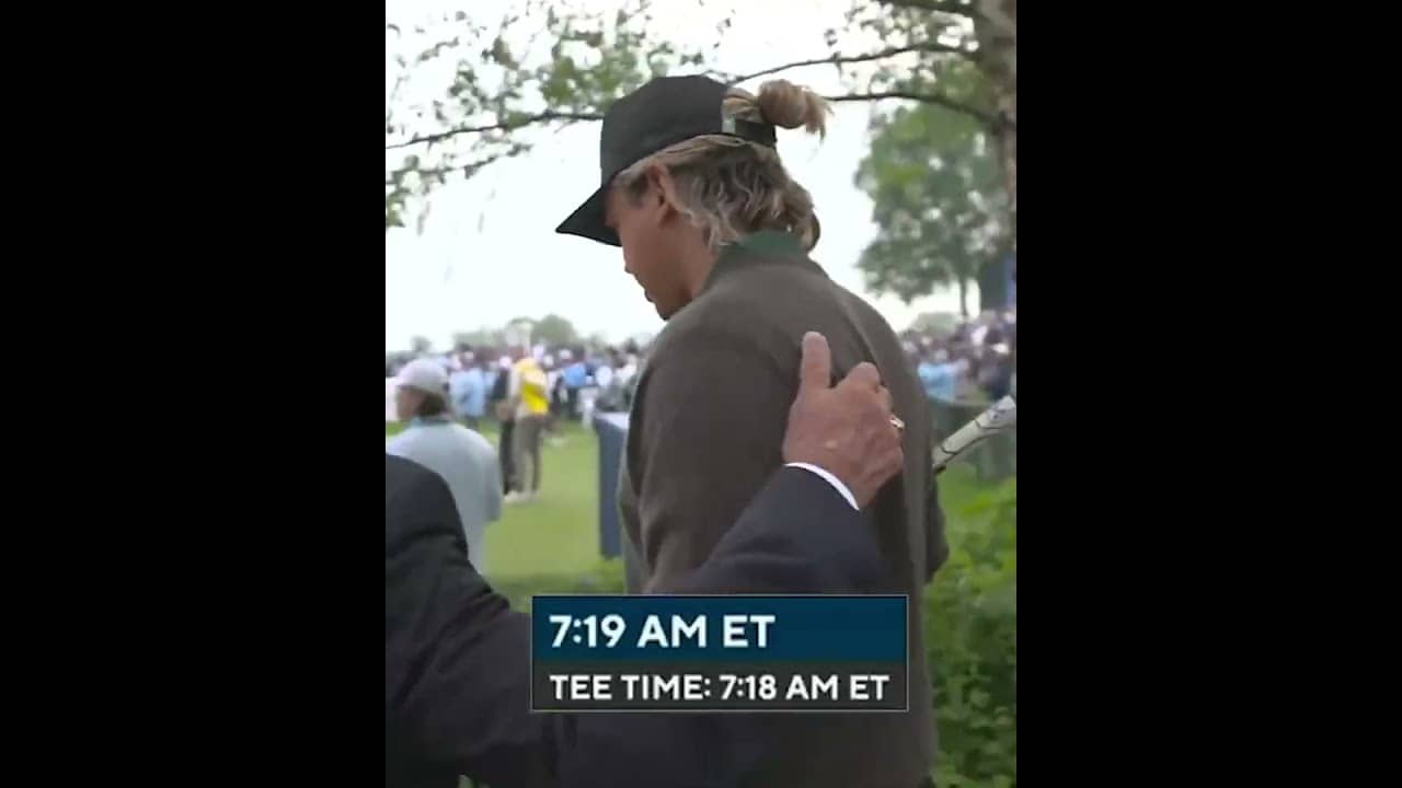 Garrick Higgo was assessed a two-stroke penalty for arriving one minute late to his tee time