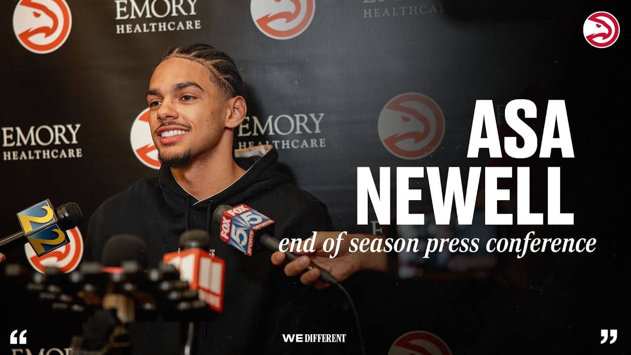 Asa Newell Atlanta Hawks End of Season Press Conference