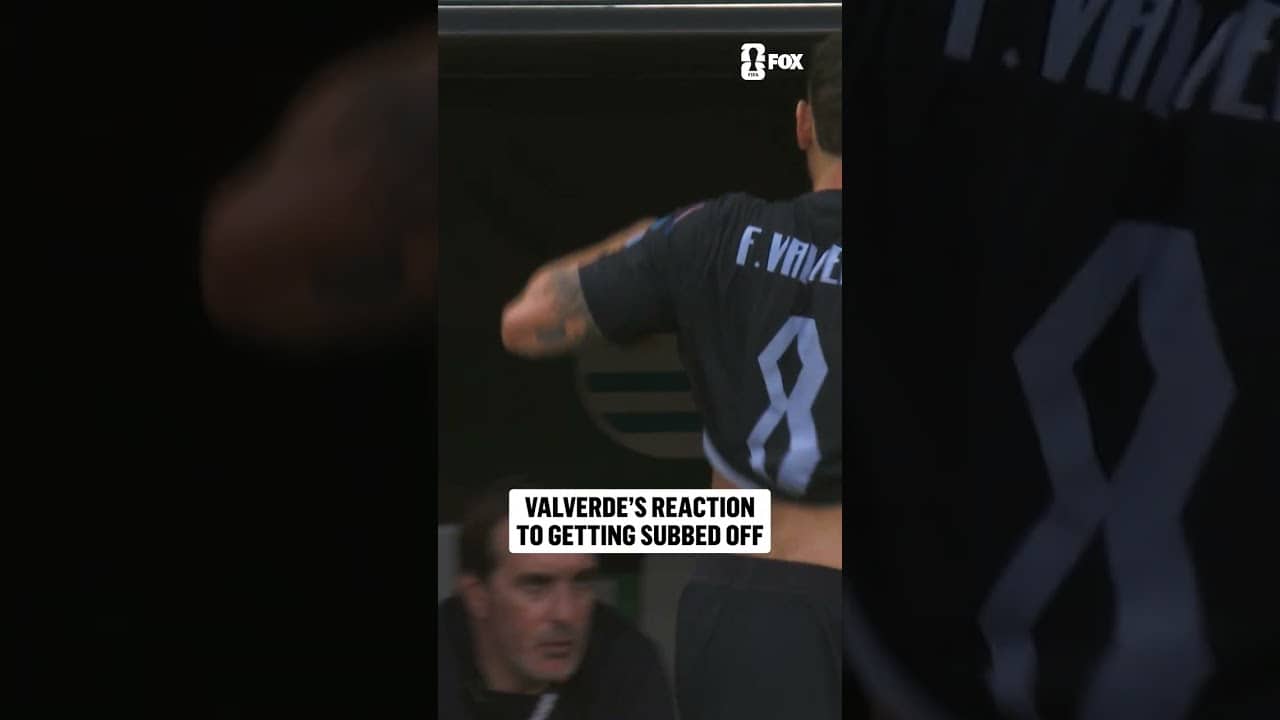 Uruguay captain Federico Valverde subbed off early in the second half