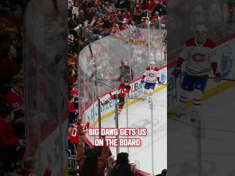 Dawg just woofed it. #shorts #devilsvscanadiens #njdevils #dawsonmercer #dawg #mercdawg #hockey #nhl