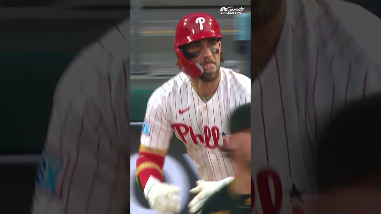 The Phillies (and Bryce) might just have Paul Skenes' number 😏