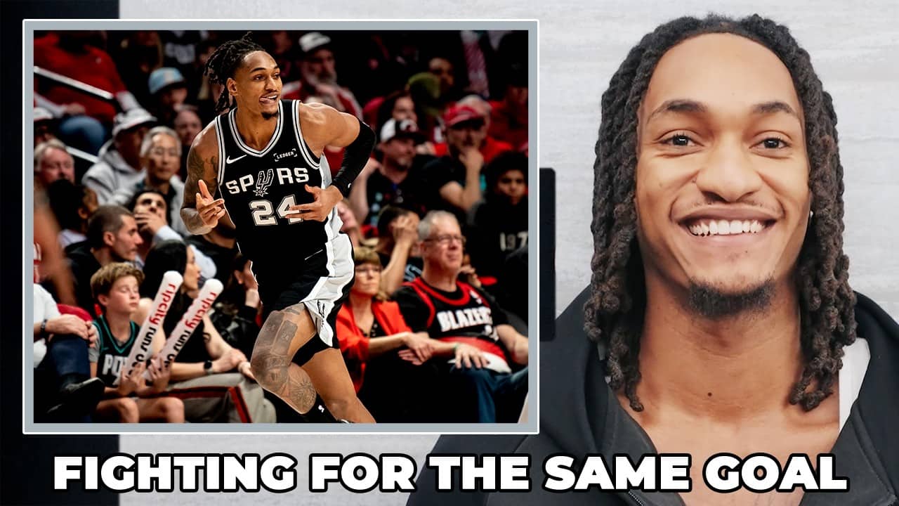 Devin Vassell on the Spurs Fighting for the Same Goal vs. Portland and the First Taste of Playoffs