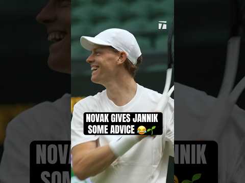 No advice needed 🙅‍♂️😂 #wimbledon #janniksinner #novakdjokovic