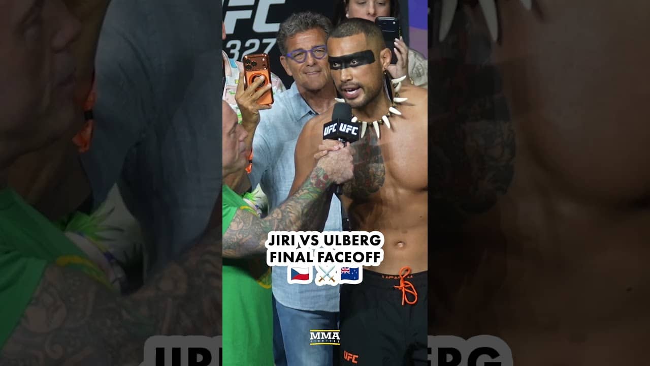 INTENSE Jiri Prochazka vs. Carlos Ulberg FINAL FACEOFF; Joe Rogan interviews | MMA Fighting