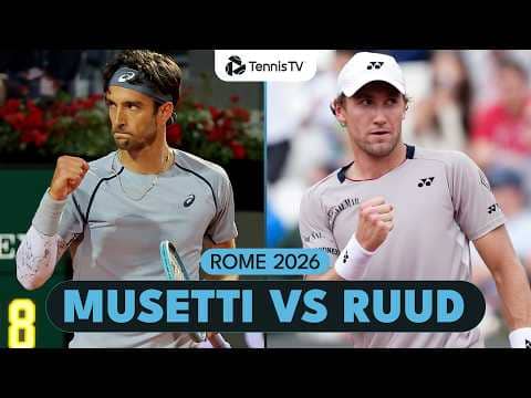 Lorenzo Musetti Faces Casper Ruud 🙌 | Rome 2026 Highlights