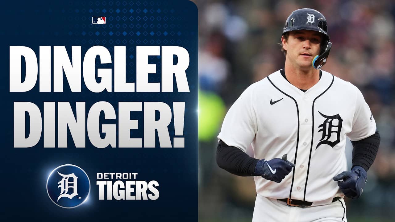 Dillon goes DEEP! Dillon Dingler hits a 443-FOOT three-run HR! 🤯💥 (Tigers off to HOT start!)