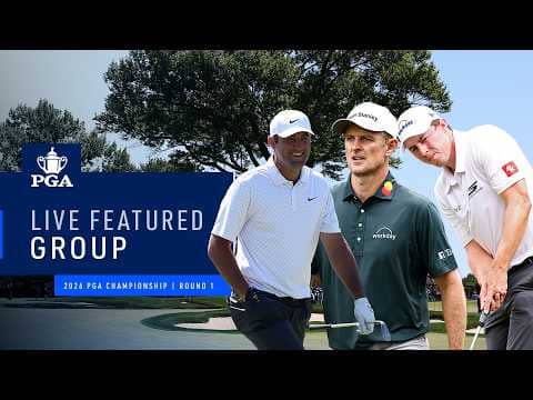 LIVE | Scheffler, Rose, Fitzpatrick | Featured Group 3 PM | Round 1| 2026 PGA Championship