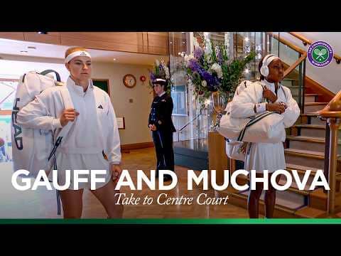 Ready for a showdown 😤 | Coco Gauff and Karolina Muchova walk out on Centre Court