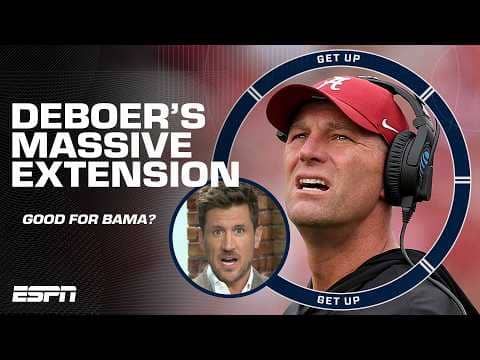 Kalen DeBoer agrees to a new 7-year/$87.5M extension 🚨 Get Up REACTS 🍿