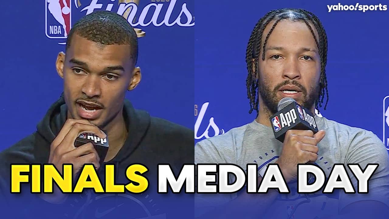 BEST OF Knicks and Spurs NBA Finals Media Day 🏆
