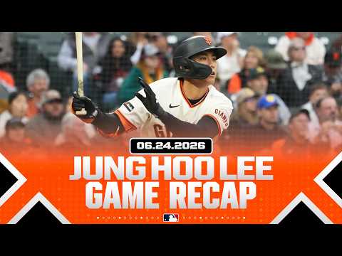 Jung Hoo Lee's OUTSTANDING catch in the 9th and two base hits against the A's 😮‍💨