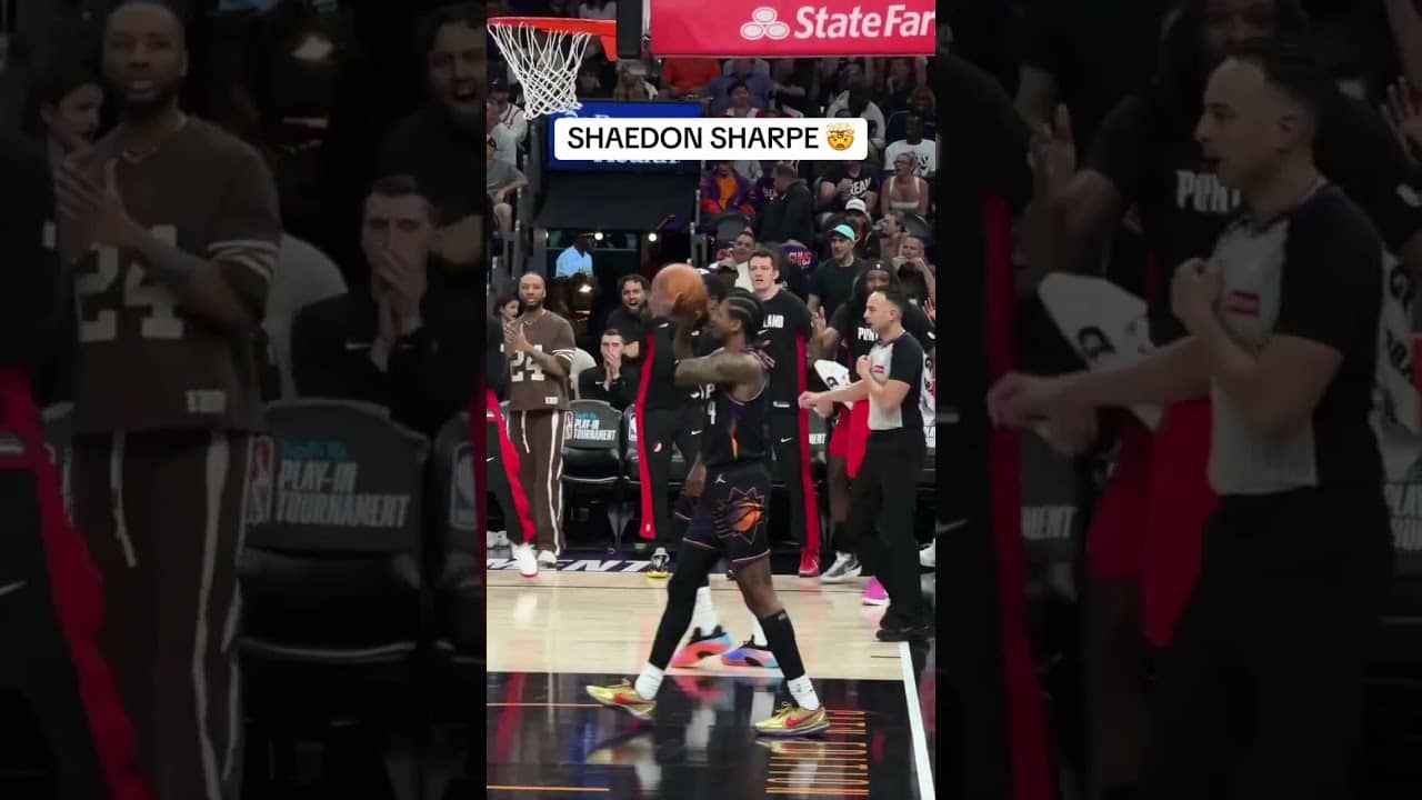 SHAEDON SHARPE CRAZY OOP DUNK FROM DENI AVDIJA #shaedonsharpe #deniavdija #slamdunk #dunk #nba #slam