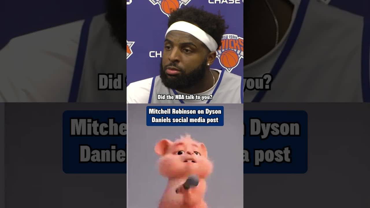 Mitchell Robinson says he wasn't paying attention when the NBA talked to him about his IG story 😭