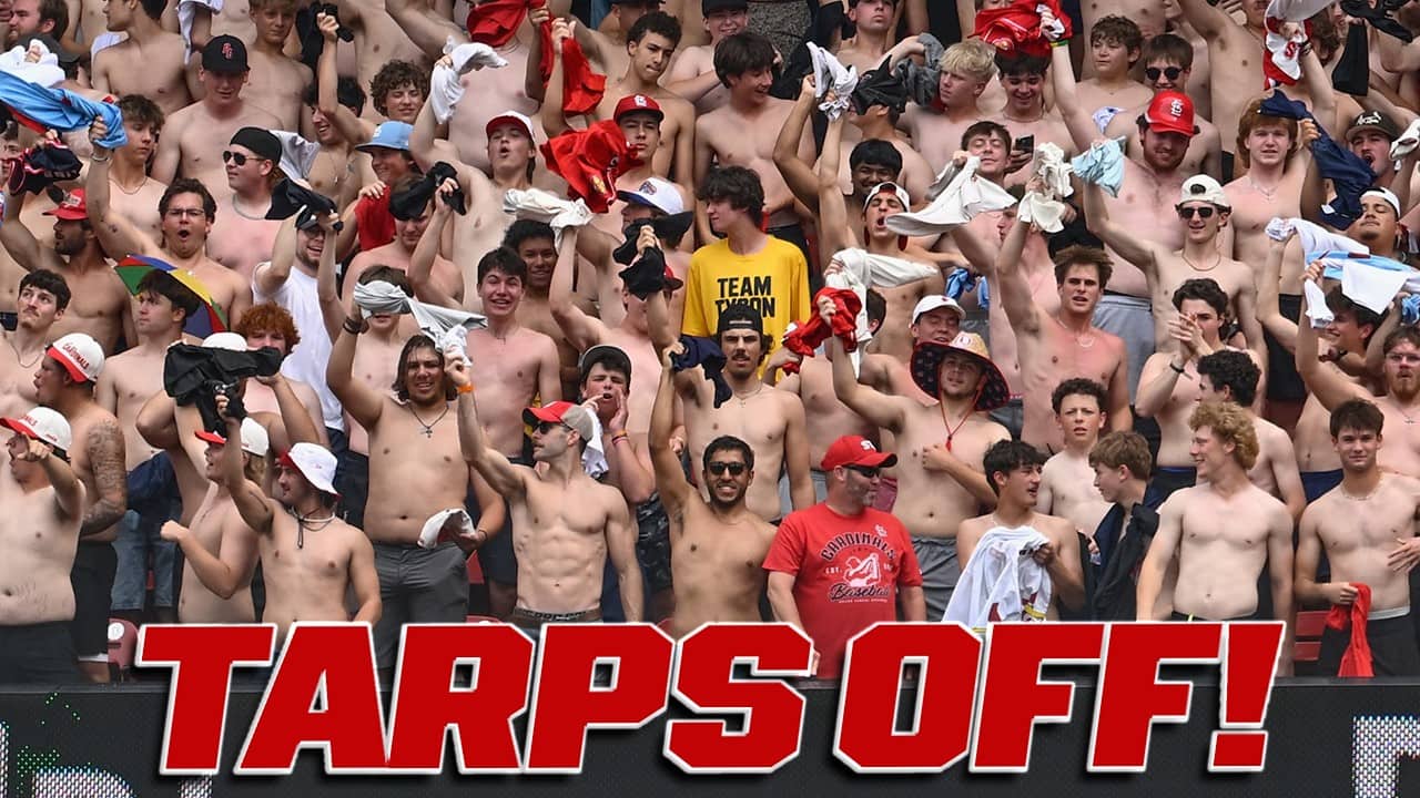 TARPS OFF! Shirtless fan section propels Cardinals to a pair of wins! 🚫👕 | MLB Highlights