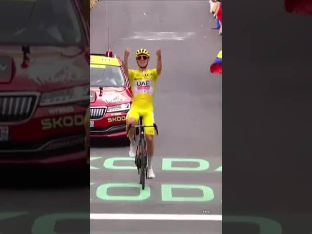 Record breaker! When Tadej Pogacar became the first rider in 26 years to win the Giro-Tour double 🤩