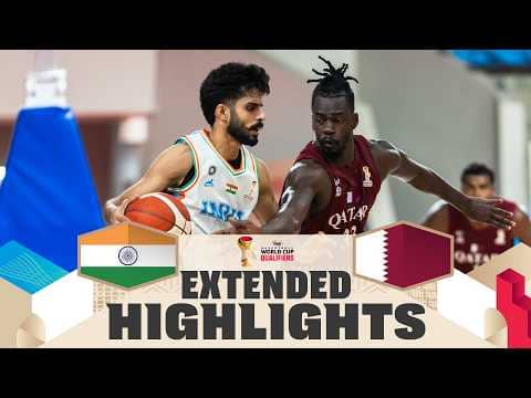 India 🇮🇳 v Qatar 🇶🇦 | Extended Highlights | FIBA Basketball World Cup 2027 Asian Qualifiers