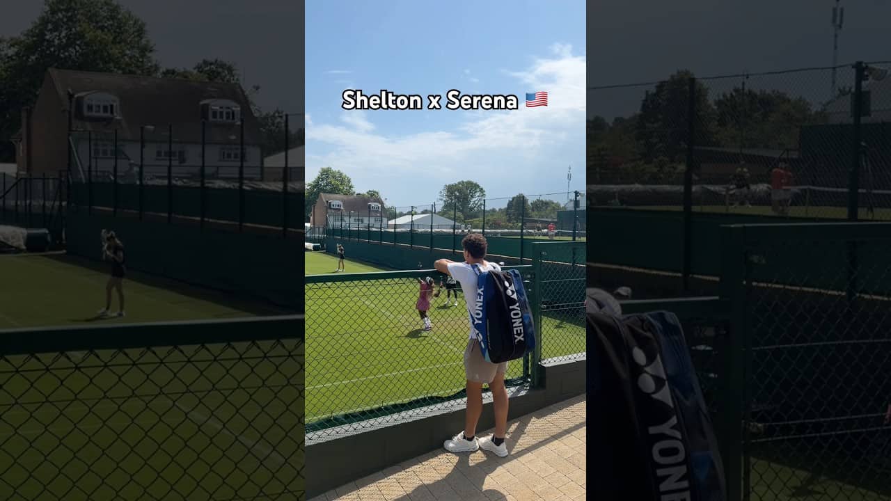 Ben Shelton picking up some tips from Serena Williams 👀