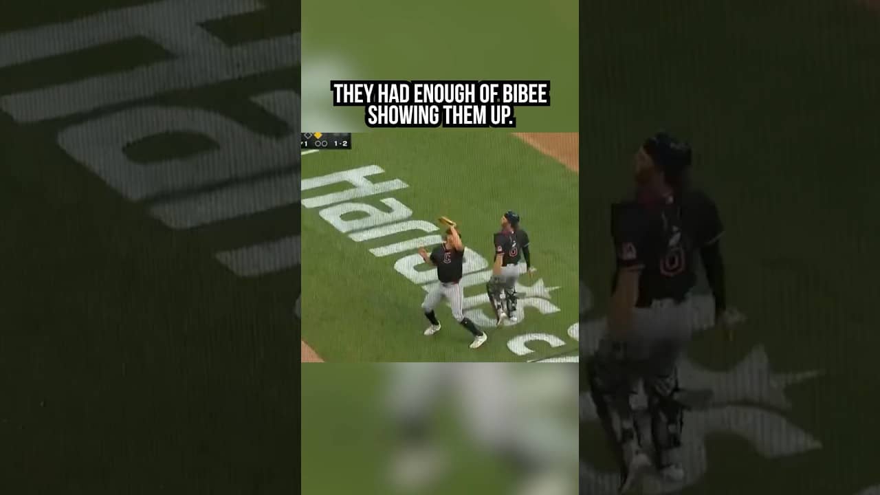 No way Tanner Bibee’s teammates are letting him catch another popup. 🤣