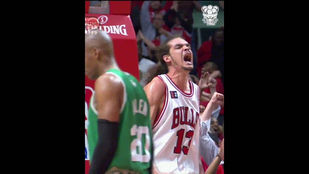 Joakim Noah & Derrick Rose came up CLUTCH in a 3OT Playoff thriller vs. Boston 👏 #nba #chicagobulls