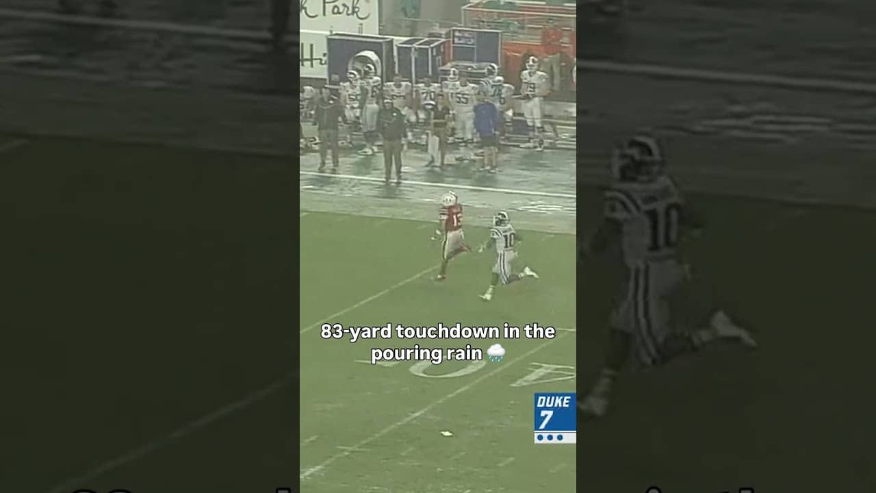 He slipped right through the defender 😅 #miamihurricanes #accfootball #collegefootball
